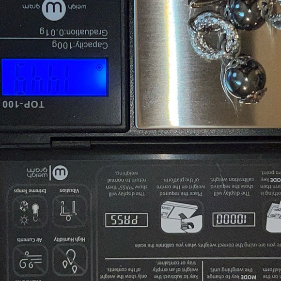 Simona Collini Stainless Steel & Hematite Dangle Pierced Earrings Never Worn - Picture 10 of 10